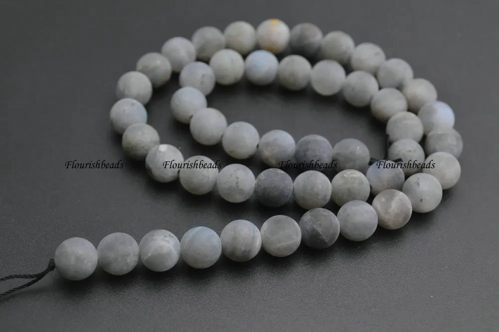 4mm~12mm Matte Dull Polished Natural Labradorite Stone Round Loose Beads DIY Jewelry making materials