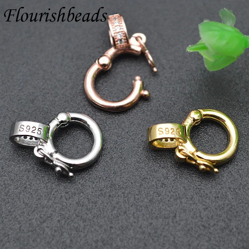 5pc/Lot  Best Quality S925 Silver Sailor Clasps Connector Charm Fit Bracelets End Clasps DIY Jewelry Making Findings