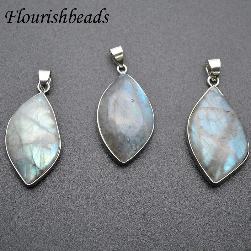 Natural Irregular Crystal Labradorite Pendant  Healing Stone Meditation Pendants for DIY Jewelry Necklace 5pcs/lot