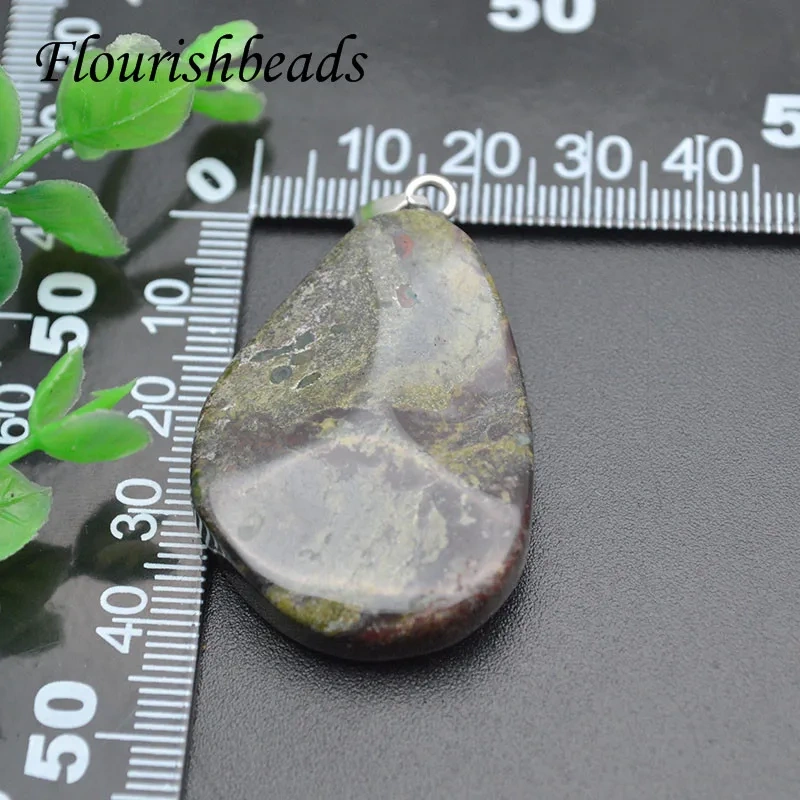 1pcs Natural Stone Red Jesper White Crystal Irregular Shape Pendant for DIY Jewelry Making Necklace