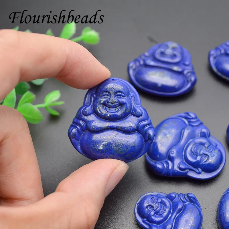 High Quality Natural Lapis Buddha Head Shape Pendant for DIY Jewelry Necklace Pendant