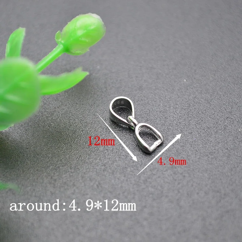 30pc/lot S925 Silver Melon Seeds Buckle Charm Connector Bale Pinch Clasp Clips Pendant Clasps Hook Supplies For Jewelry Findings