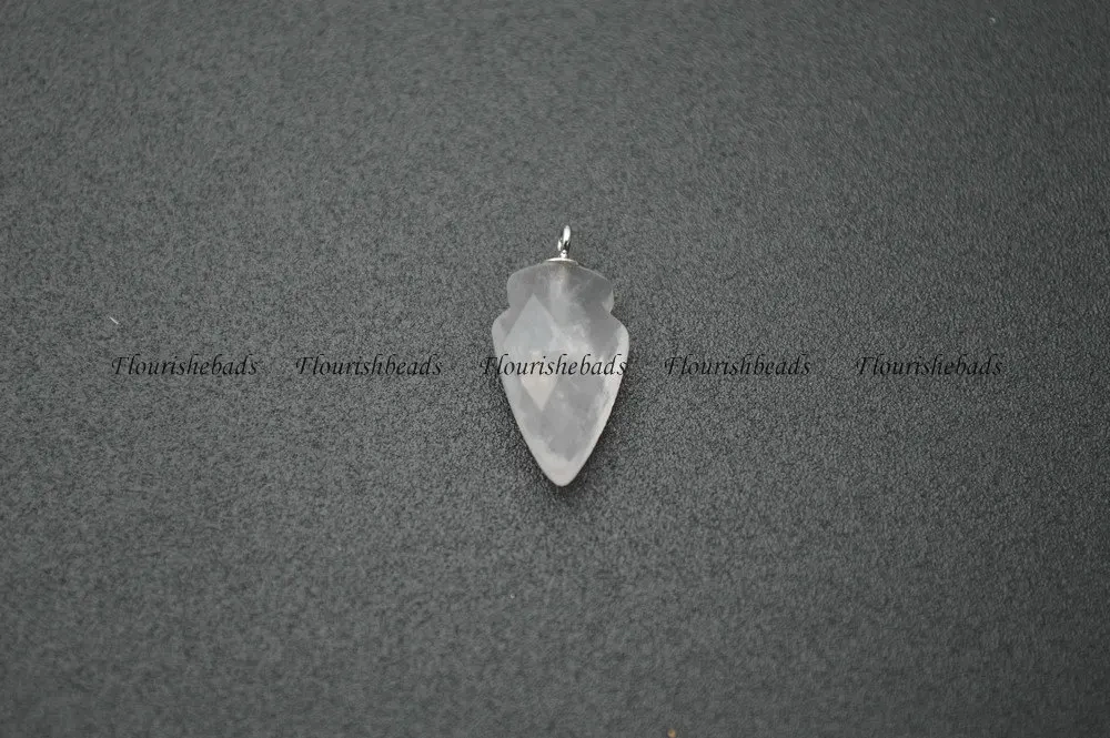 9x15mm Small Size Cute Arrow Shape Faceted Natural Stone Pendant ( Lapis / Crystal / Amethyst / Amazonite / Aquamarine  Etc)