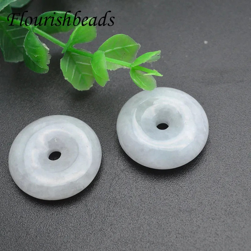 Flat Round Smooth 25mm natural J Donut Shaped Pendant for Handmade for Necklace Bracelets DIY Jewelry Components Making