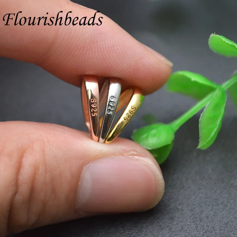 10pcs S925 Silver Pendant Clips Pinch Bail Clasps Buckle Charm Necklace Connector Hook Connector for DIY Jewelry Making Parts