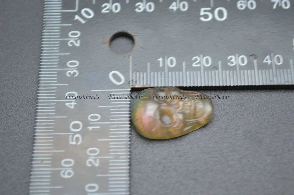 5pc Shiny Gem Natural Labradorite Skull Cabochon Pendant Fit Jewelry Making