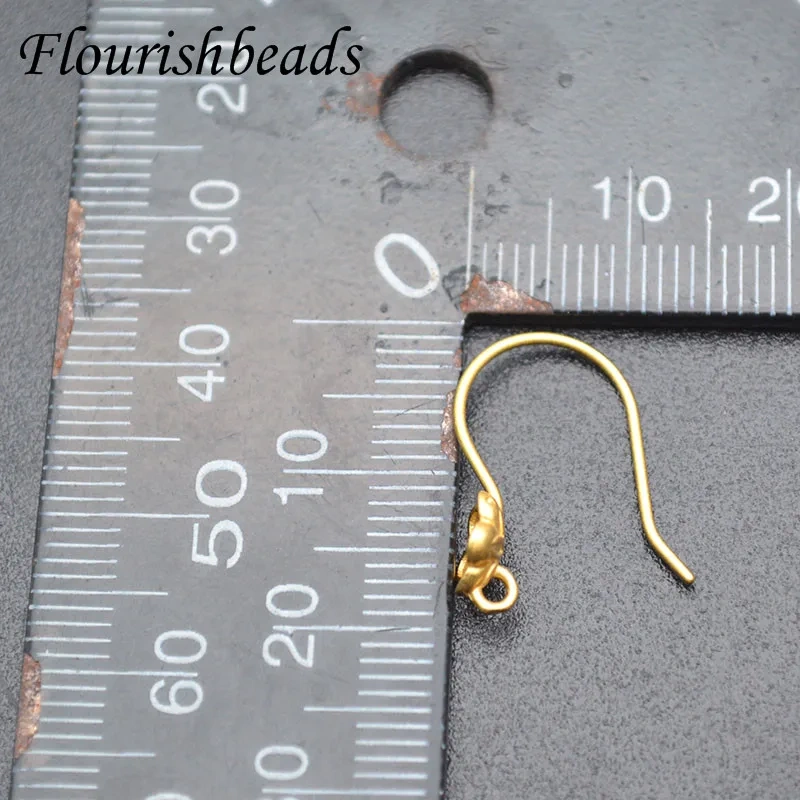 10pc S925 Silver Gold Gold Antique Silver Flower Earring Hooks Clasps Findings Earring Wires For Jewelry Making Supplies DIY