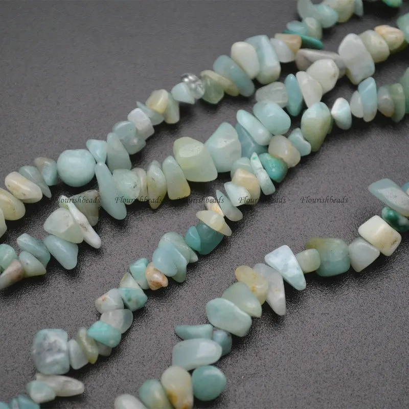 5~8mm Natural Amazonite Irregular Shape Stone Chips Loose Beads 1 Strand