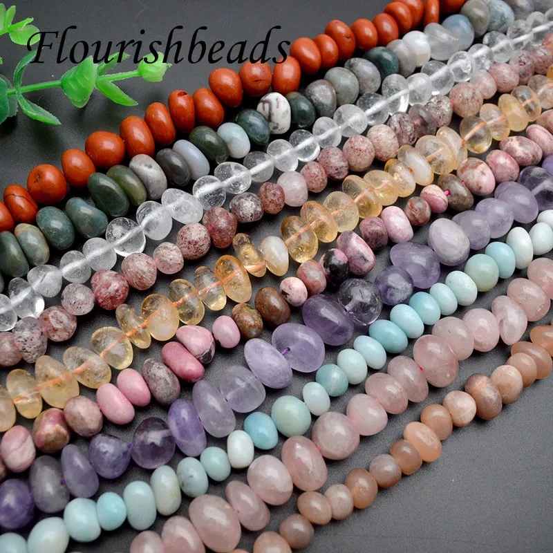 11style Natural Gemstone Beads 10~12mm Amazonite  Amethysts Citrine Nuggets Loose Beads  for Jewelry Making DIY Bracelets