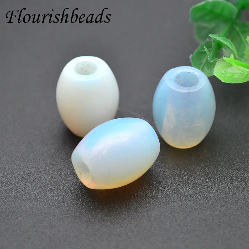 Wholesale 20pcs 13x16mm Good Quality Mix Natural Stone Rice Shape 5mm Big Hole Beads for DIY Bracelet Jewelry Making