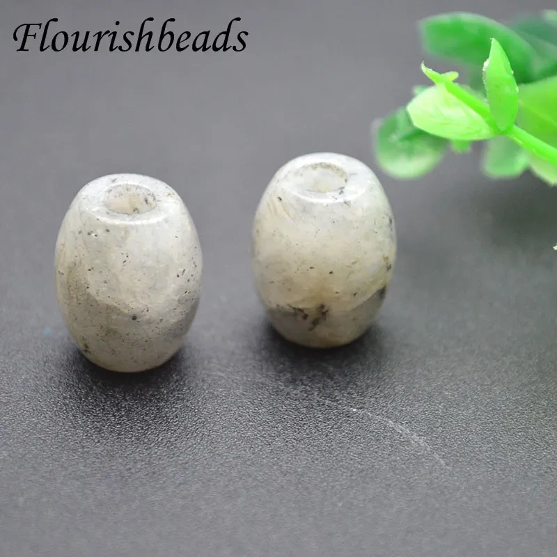 Wholesale 20pcs 13x16mm Good Quality Mix Natural Stone Rice Shape 5mm Big Hole Beads for DIY Bracelet Jewelry Making