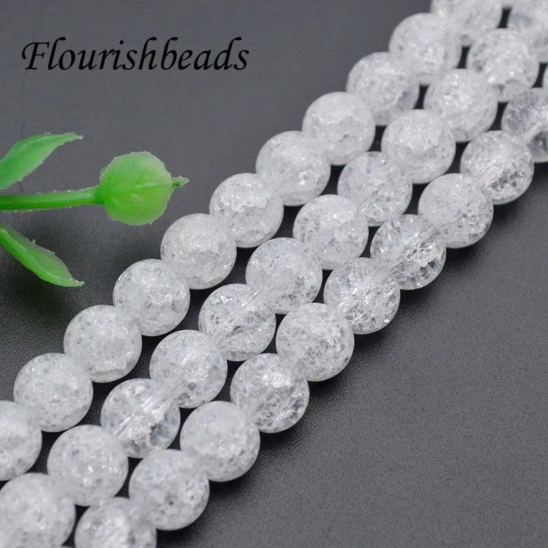 5pcs/lot AAA Crack Crystal Glass Beads Round Spacer Loose Beads for High Quality Jewelry Making DIY Bracelets 6/8/10/12mm