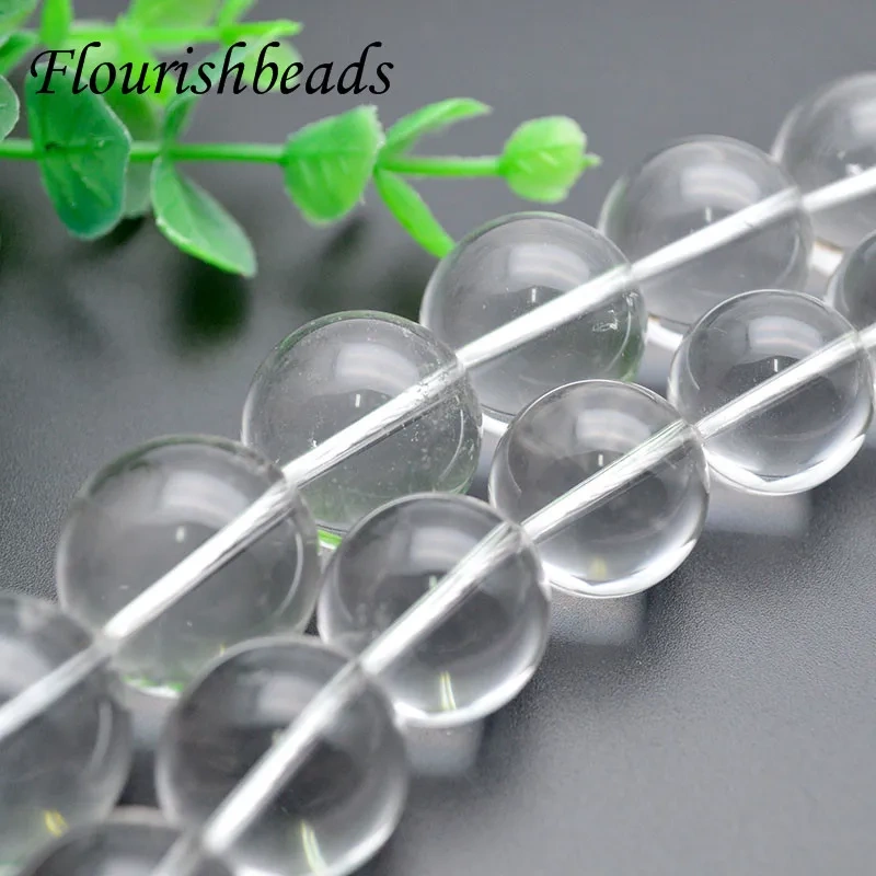 Top Quality Natural Stone Smooth Clear Quartz Crystals Beads Loose Beads Big Size 18/20mm for Jewelry Making Charm DIY Patrs