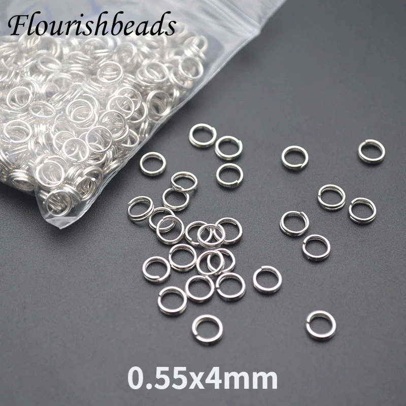 4/5/6mm Solid 925 Sterling Silver Rings Double Loop Split Jump Rings Jewelry DIY Accessories 100-200pcs/lot