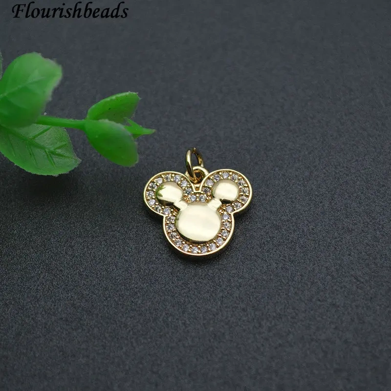 20pcs Gold Color Metal Copper Mouse Charm Pendants  for Jewelry Making DIY Necklace Bracelet Crafts Accessories