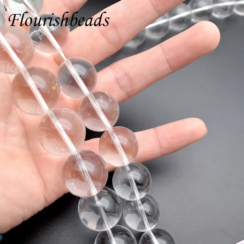 Top Quality Natural Stone Smooth Clear Quartz Crystals Beads Loose Beads Big Size 18/20mm for Jewelry Making Charm DIY Patrs