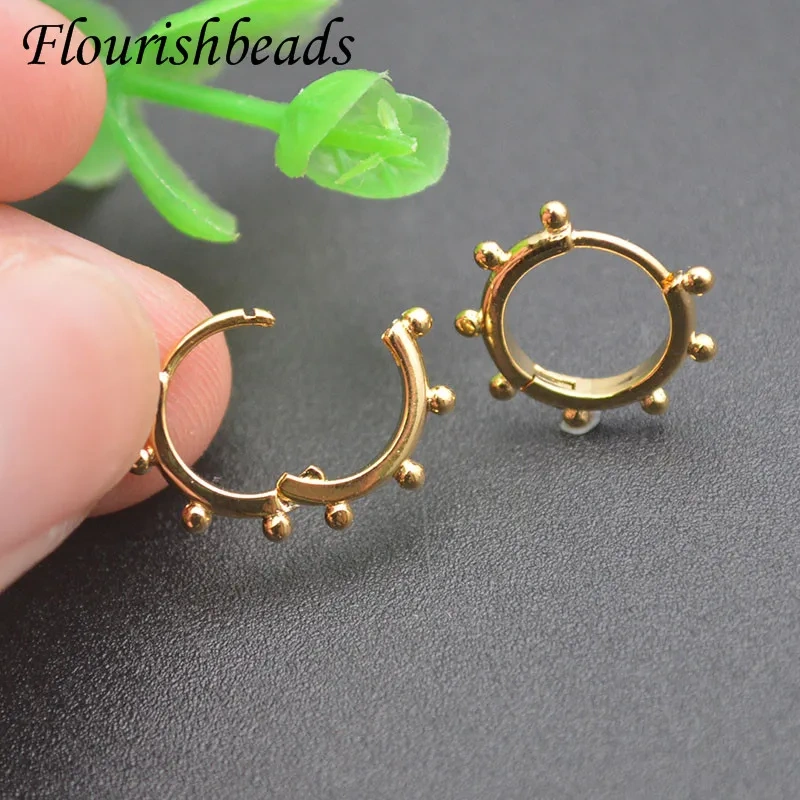 New Style Trendy Simple Style Gold Plated Circle Earrings for Women Girl Party Neckel Free Jewelry Gift Wholesale 30pcs/lot