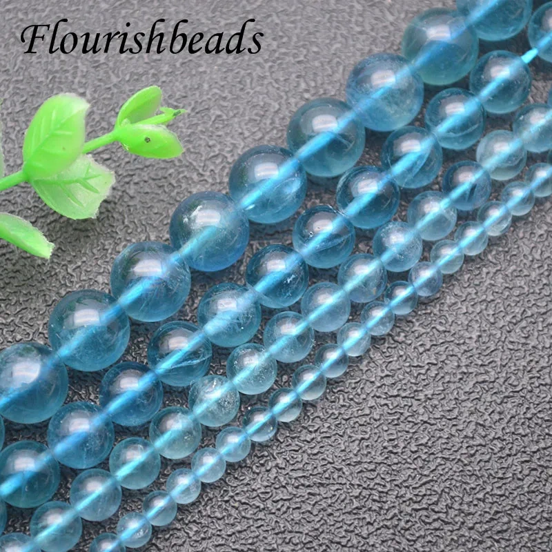 4/6/8/10mm Natural Blue Flourite Gemstone Round Shape Loose Beads Jewelry Making Supplies 2 Strand