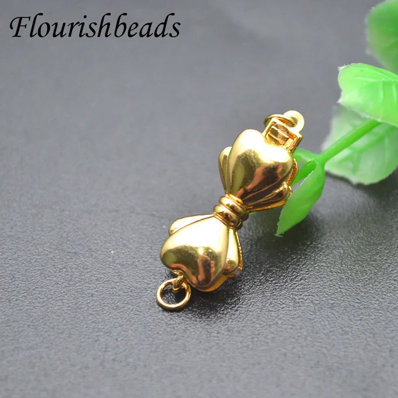 High Quality 8x23mm 925 Sterling Silver Bow Tie Design Necklace Spring Clasps Jewelry Connector Buckle DIY Jewelry Accessories