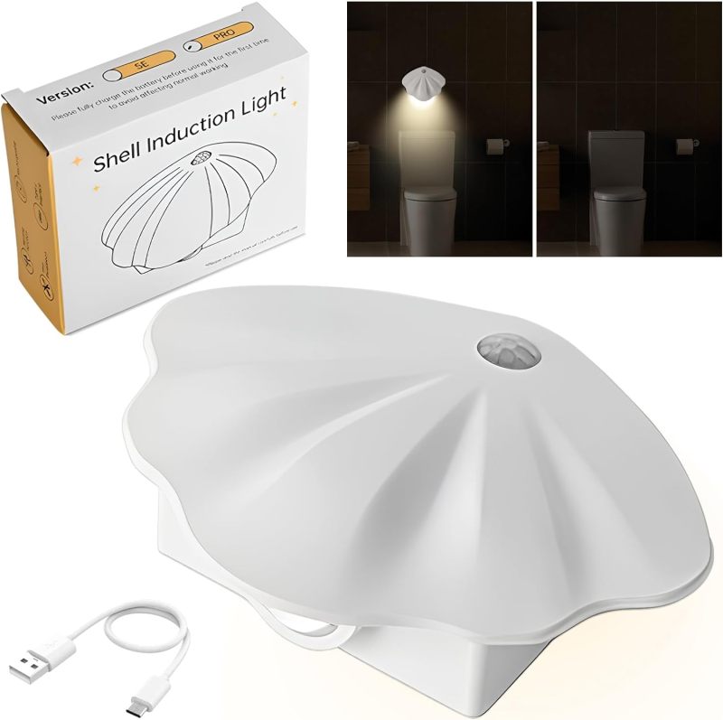 Rechargeable Toilet Light - Toilet Night Light with Motion Sensor for Toilet Stairs Hallway Cabinet