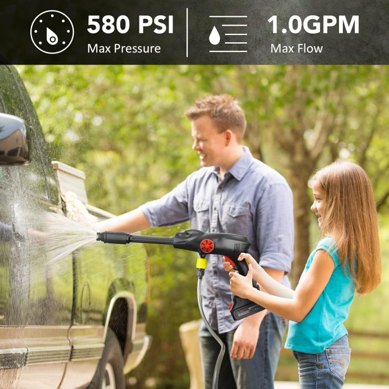 Cordless Pressure Washer High Pressure Cleaner Suitable for Car Washing & Surface Cleaning