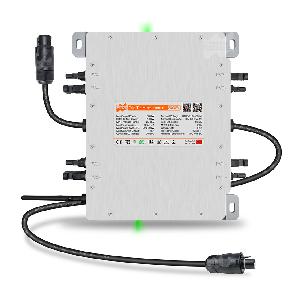 Mars Rock 2024 Hot Models 2000W G3 Series Microinverter 4 MPPT IP67 With WiFi