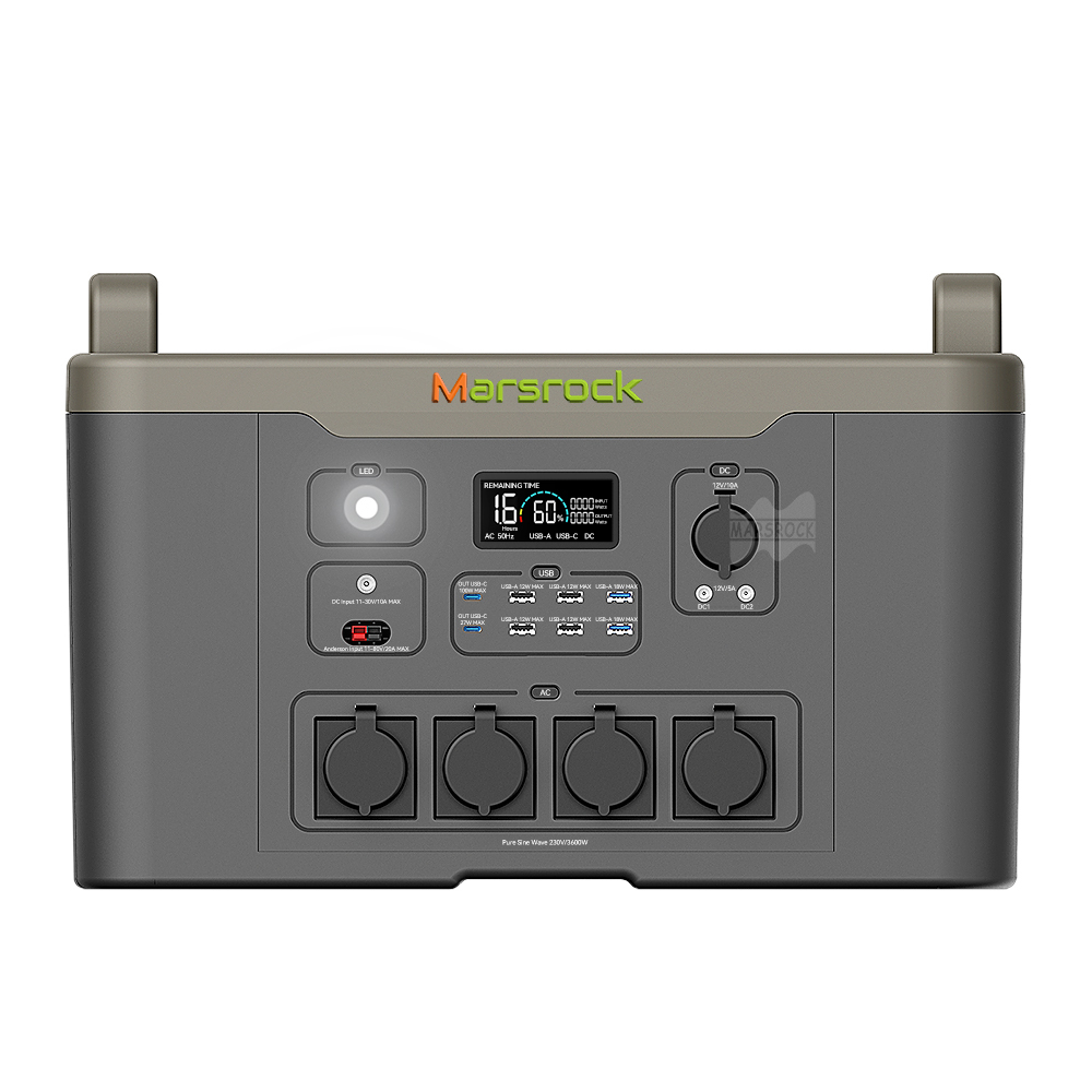 Mars Rock 3.6kW 3.0 Fast Charger 15W Wireless ZH Series Portable Power Station