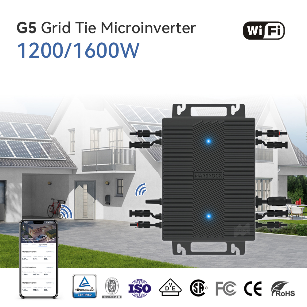 Mars Rock G5 Series 1200W Manufacturer Direct Sales Grid Tie Microinverter 4MPPT