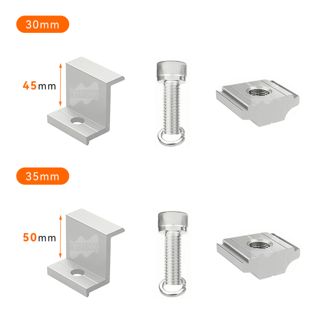 Mars Rock Z Type AL6005-T5 & SUS304 Rail Free Bracket Suitable for Roof Mount