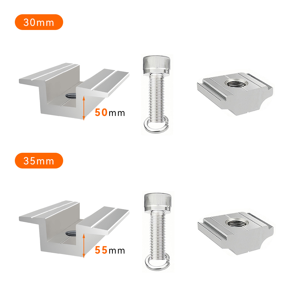 Mars Rock T Type AL6005-T5 & SUS304 Rail Free Bracket Suitable for Roof Mount