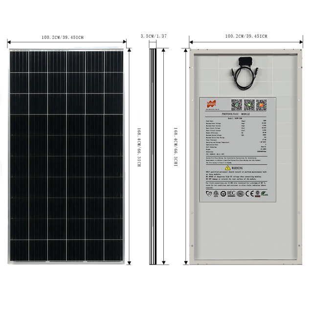 Mars Rock 545~560W 21.68% IP68 Monocrystalline Solar Panel Solar Power System