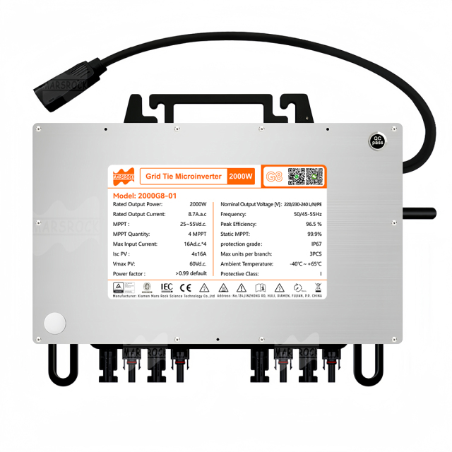 Mars Rock 2000W 230V 4MPPT IP67 WiFi Microinverter Suitable for Balcony System