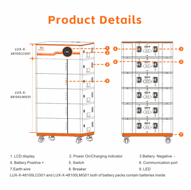 Mars Rock LG 51.2V 100Ah Stackable Energy Storage LiFePO4 Battery Suit for home