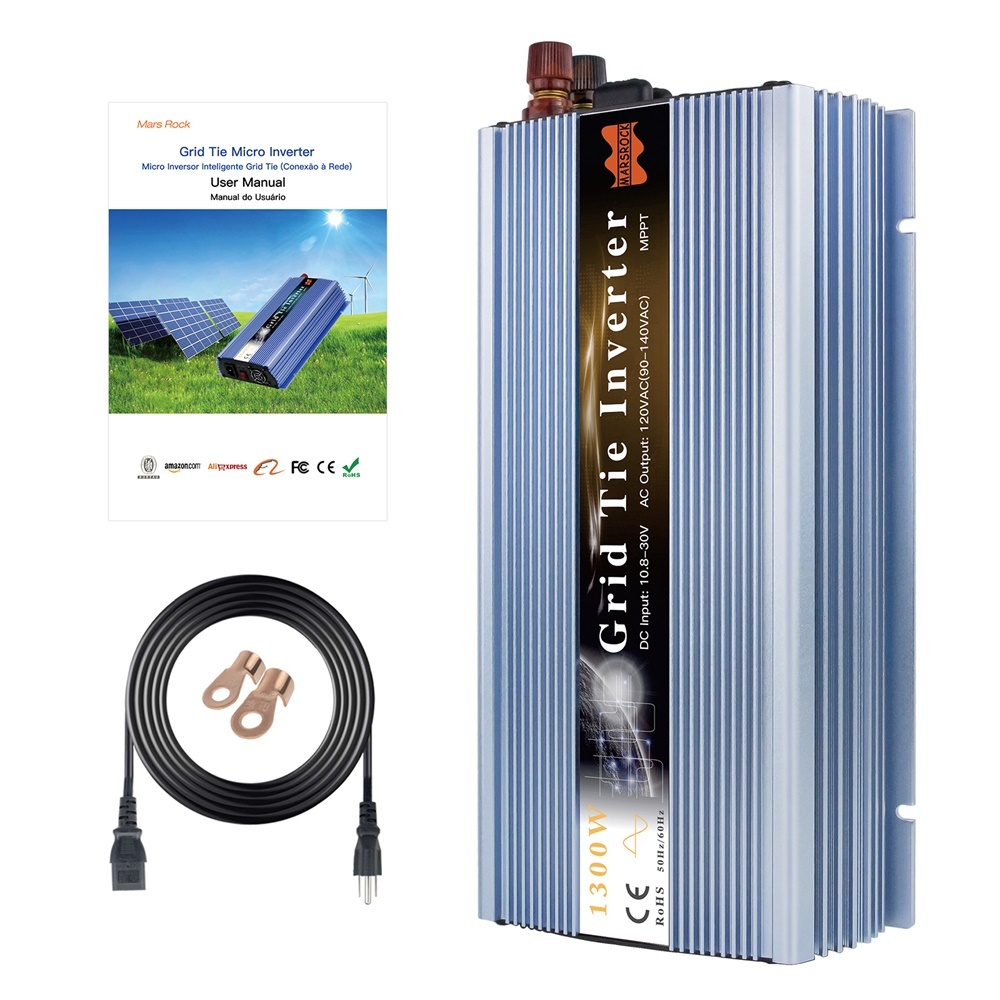 Mars Rock 1300W 18/36V Grid-Tie Micro Inverter for Solar Systems High Efficiency