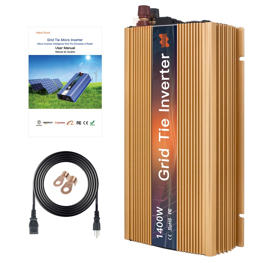 Mars Rock 1400W 18/36V Grid-Tie Micro Inverter for Solar Systems High Efficiency