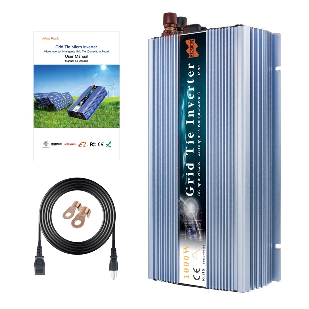 Mars Rock 1000W 18/36V Grid-Tie Micro Inverter for Solar Systems High Efficiency