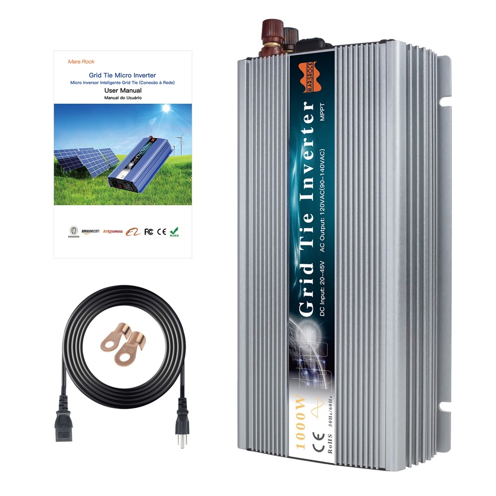 Mars Rock 1000W 18/36V Grid-Tie Micro Inverter for Solar Systems High Efficiency
