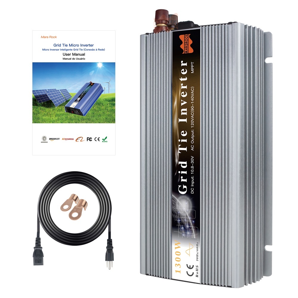 Mars Rock 1300W 18/36V Grid-Tie Micro Inverter for Solar Systems High Efficiency