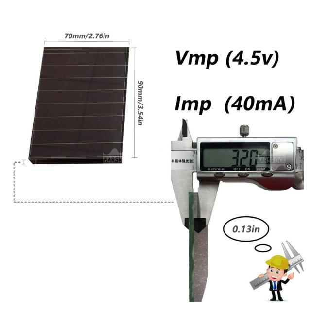 Mars Rock MarsRock  Customized 4.6V 54mA 90*70*3.2mm High Light Amorphous Solar Cell Mini Small Solar Panel Light