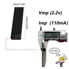Mars Rock MarsRock Customized 2.2V 110mA 170*36*3.2mm High Light Amorphous Solar Cell Mini Small Solar Panel Light