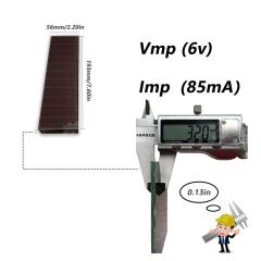Mars Rock MarsRock Customized 6.1V 76.4mA 193*56*3.2mm High Light Amorphous Solar Cell Mini Small Solar Panel Light