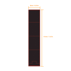 Mars Rock MarsRock Customized 1.8V 4.5μA 41*8*1.1mm Weak Light Amorphous Solar Cell Mini Small Solar Panel Light