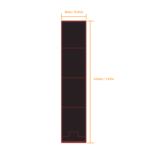 Mars Rock MarsRock Customized 1.8V 4.5μA 41*8*1.1mm Weak Light Amorphous Solar Cell Mini Small Solar Panel Light