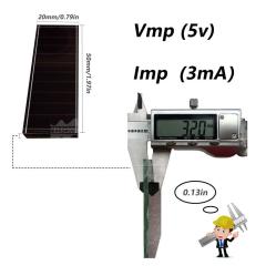 Mars Rock MarsRock  Customized 5.5V 10mA 50*20*3.2mm High Light Amorphous Solar Cell Mini Small Solar Panel Light