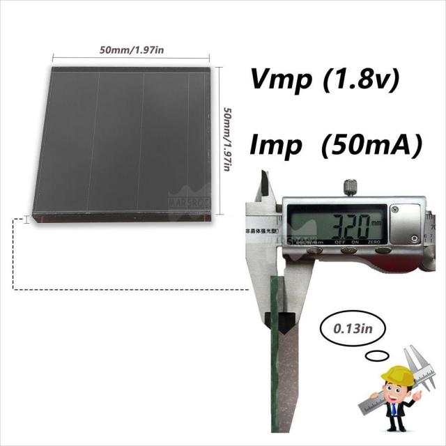 Mars Rock MarsRock  Customized 1.8V 40mA 50*50*3.2mm High Light Amorphous Solar Cell Mini Small Solar Panel Light