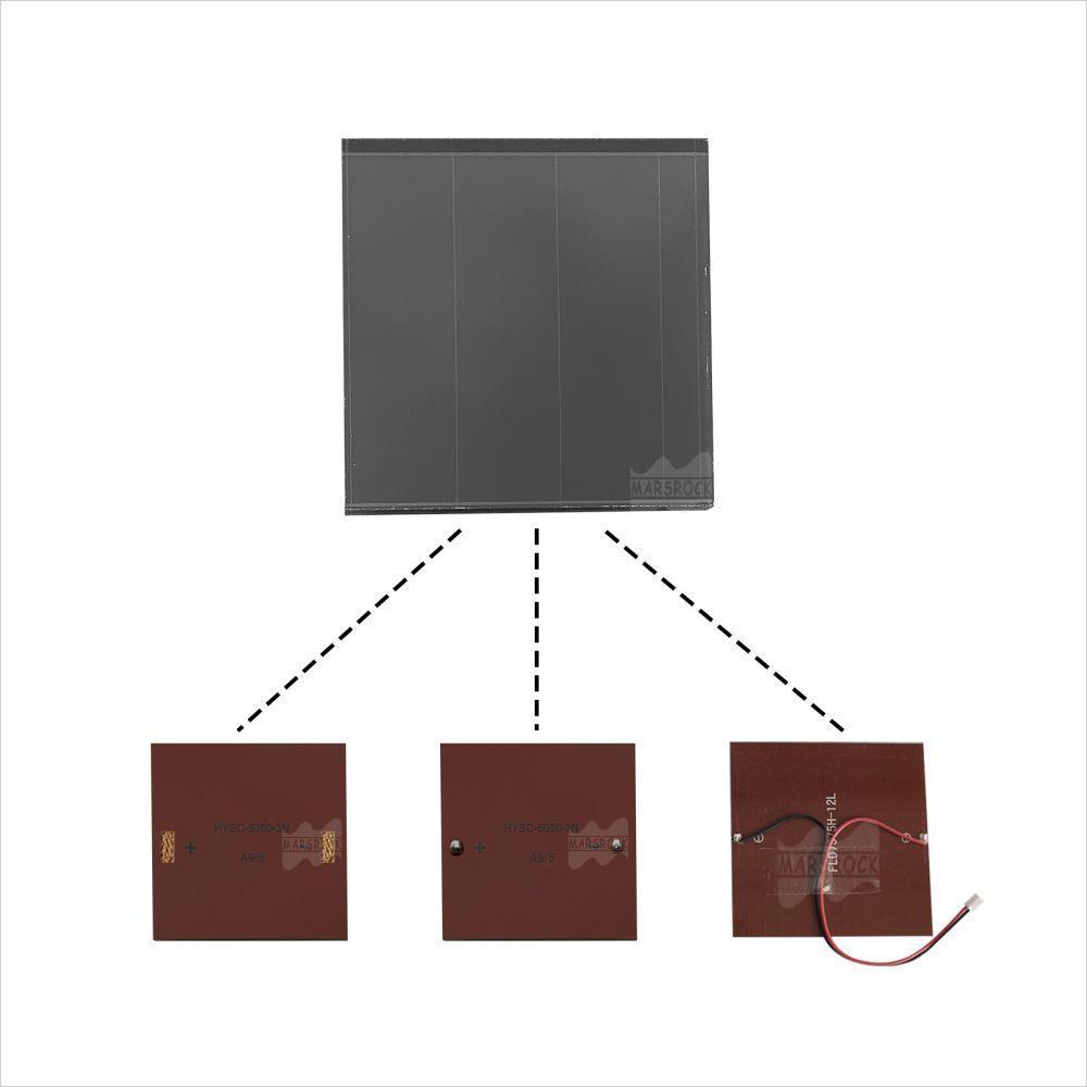 Mars Rock MarsRock  Customized 1.8V 40mA 50*50*3.2mm High Light Amorphous Solar Cell Mini Small Solar Panel Light