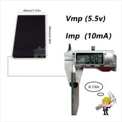 Mars Rock MarsRock Customized 5.5V 10mA 60*40*3.2mm High Light Amorphous Solar Cell Mini Small Solar Panel Light