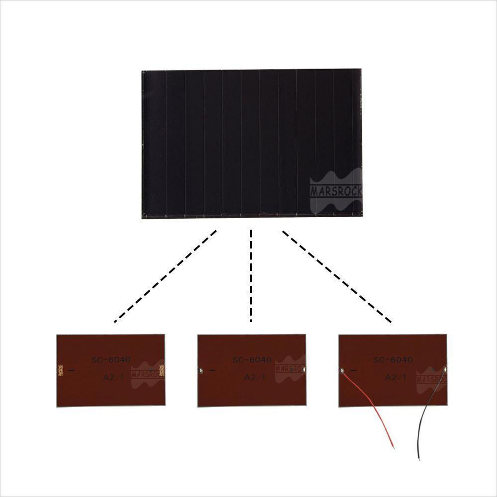 Mars Rock MarsRock Customized 5.5V 10mA 60*40*3.2mm High Light Amorphous Solar Cell Mini Small Solar Panel Light