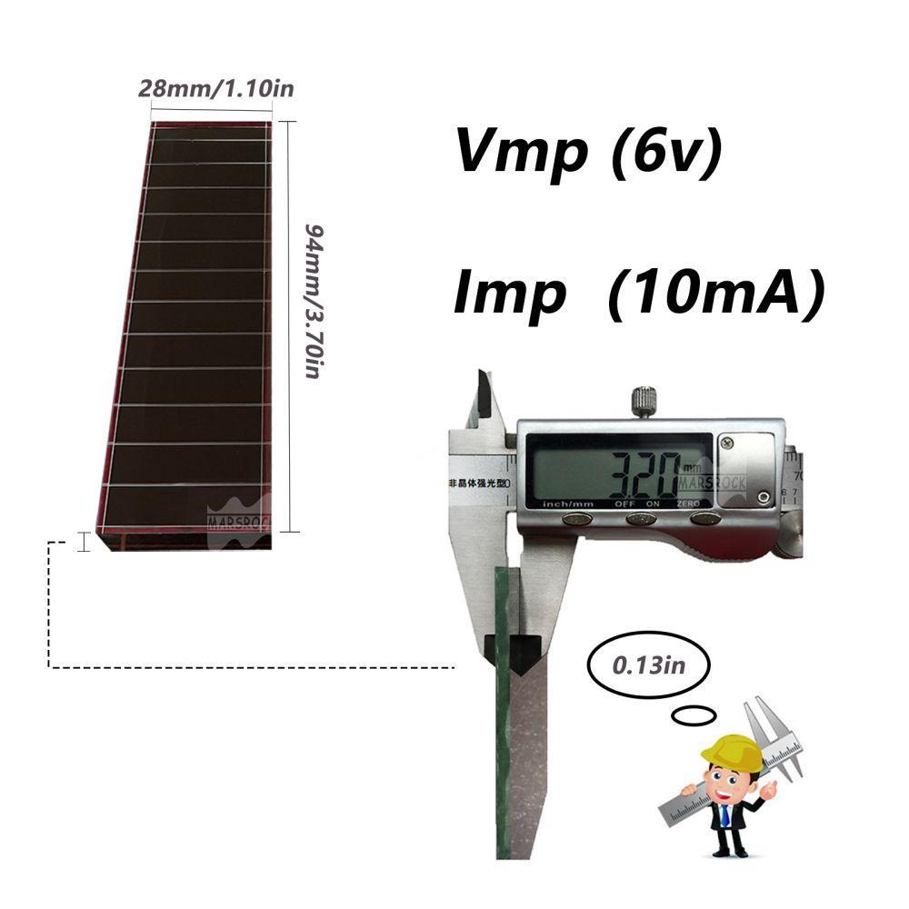 Mars Rock MarsRock Customized 11V 38mA 100*80*3.2mm High Light Amorphous Solar Cell Mini Small Solar Panel Light