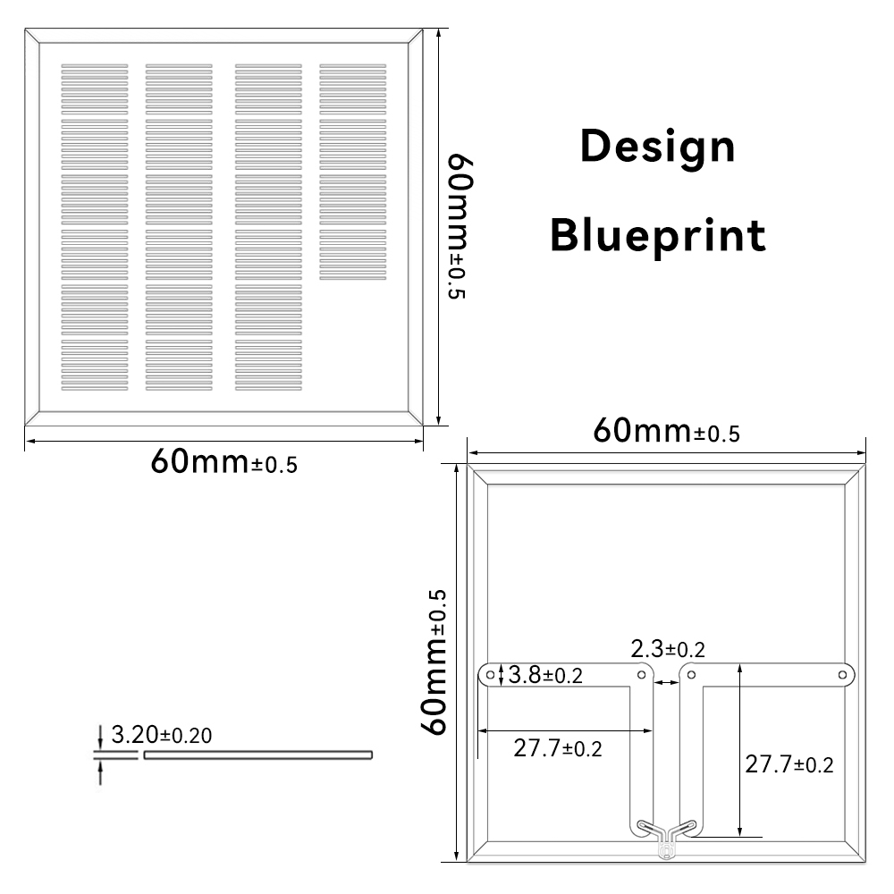 Mars Rock MarsRock Customized 5.5V 90mA 60*60mm  Monocrystalline Ones PET Solar Cell Mini Small Solar Panel